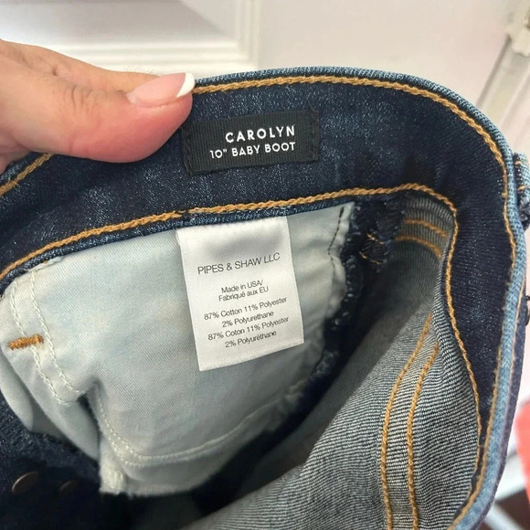 Veronica Beard Carolyn Tuxedo Stripe Baby Boot Crop Jeans 24 - Picture 6 of 6